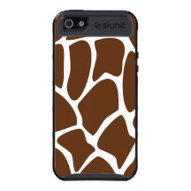 Giraffe Print Pattern in Dark Brown.