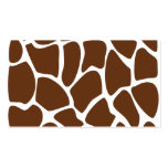 Giraffe Print Pattern in Dark Brown. Business Cards