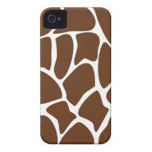Giraffe Print Pattern in Dark Brown. Case-Mate iPhone 4 Case