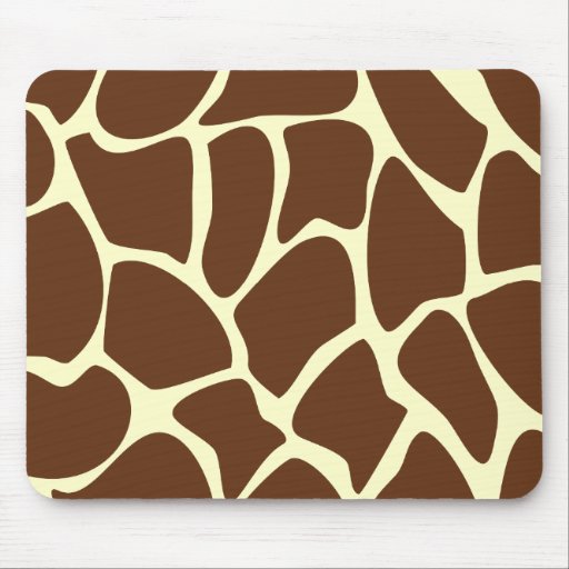 Giraffe Print Pattern in Dark Brown. Mouse Mat