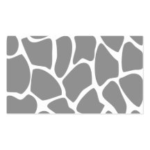 Giraffe Print Pattern in Grey. Business Card