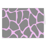 Giraffe Print Pattern in Grey. Greeting Card