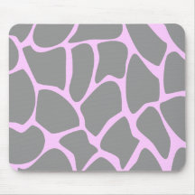 Giraffe Print Pattern in Grey. Mousemat
