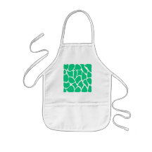 Giraffe Print Pattern in Jade Green. Aprons