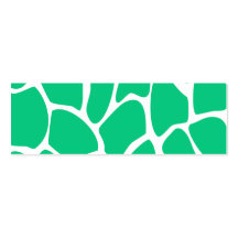 Giraffe Print Pattern in Jade Green. Business Cards