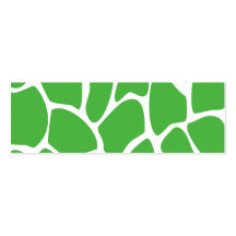 Giraffe Print Pattern in Jungle Green. Business Card Template