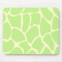 Giraffe Print Pattern in Light Lime Green. Mouse Mat