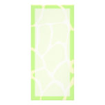 Giraffe Print Pattern in Light Lime Green. Customised Rack Card