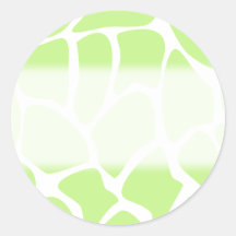 Giraffe Print Pattern in Light Lime Green. Stickers