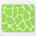 Giraffe Print Pattern in Lime Green. Mousemat