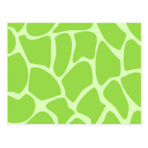 Giraffe Print Pattern in Lime Green. Postcards