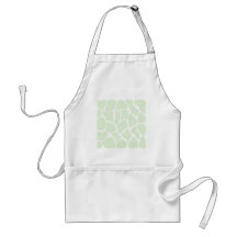 Giraffe Print Pattern in Mint Green. Aprons