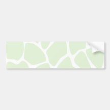 Giraffe Print Pattern in Mint Green. Bumper Sticker