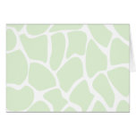 Giraffe Print Pattern in Mint Green. Card