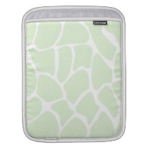 Giraffe Print Pattern in Mint Green. iPad Sleeve