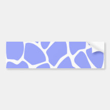 Giraffe Print Pattern in Sky Blue. Bumper Sticker