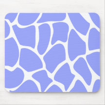 Giraffe Print Pattern in Sky Blue. Mouse Mats
