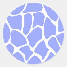 Giraffe Print Pattern in Sky Blue. Stickers