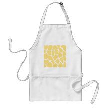 Giraffe Print Pattern in Yellow. Aprons