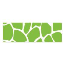 Giraffe Print Pattern. Safari Green. Business Card Template