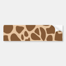 Giraffe Print Wild Animal Patterns Gifts for Her Bumper Sticker