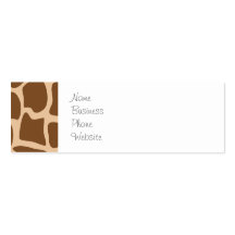 Giraffe Print Wild Animal Patterns Gifts for Her Business Card Templates