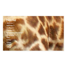 Giraffe skin business card template
