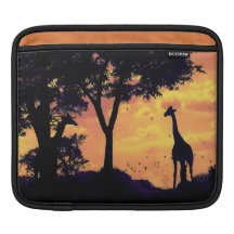giraffe sunset ipad sleeve