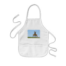 Giraffe Twins  Children's Apron