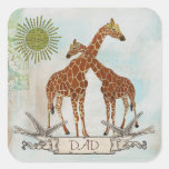 Giraffes Dad Sticker