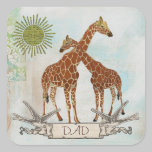 Giraffes Dad Sticker stickers
