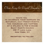 Giraffes Elegant Leather & Lace Invitation