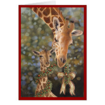Giraffes Holiday Card