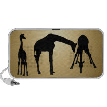 GIRAFFES IN SILHOUETTE PORTABLE SPEAKERS