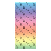 Giraffes on rainbow pastel custom rack cards