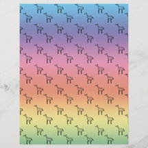 Giraffes on rainbow pastel flyers