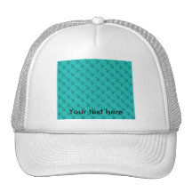 Giraffes on turquoise pattern hat