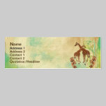 Giraffes Orange Blossom Business Card/Tag business cards