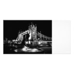 Girl And Dolphin Statue And Tower Bridge Photo Cards