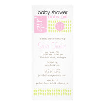 Girl Baby Shower Invitation - Trendy