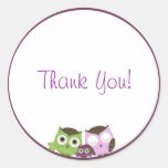 Girl Baby Shower Owl Sticker