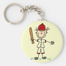 Girl Baseball Player Tshirts and Gifts Key Chain