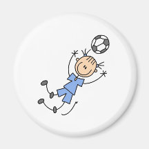 Girl Blue Soccer Uniform Refrigerator Magnets