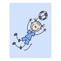 Girl Blue Soccer Uniform Tshirts and Gifts Post Cards