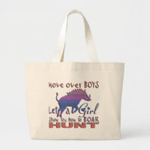 GIRL BOAR HUNTING CANVAS BAG