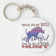 GIRL BOAR HUNTING KEY CHAINS