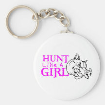 GIRL BOAR HUNTING KEY CHAINS