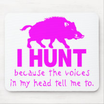 GIRL BOAR HUNTING MOUSEPADS