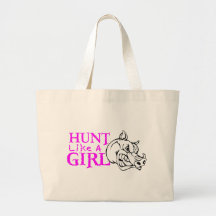 GIRL BOAR HUNTING TOTE BAG