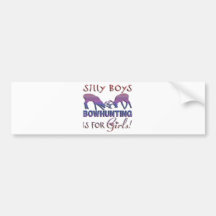 GIRL BOWHUNTER DEER BUMPER STICKERS